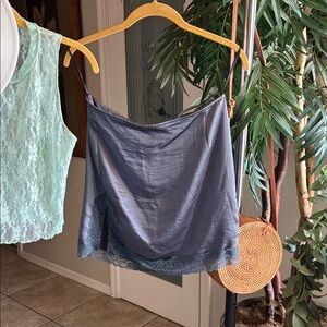 Motel Rocks Blue Mini Skirt